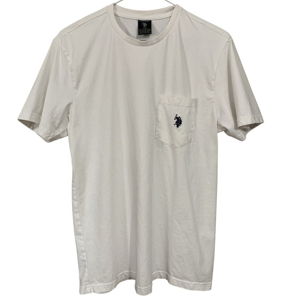 US Polo Assn Mens White Short Sleeve T Shirt Classic Pony Logo Size Small - Picture 2 of 16